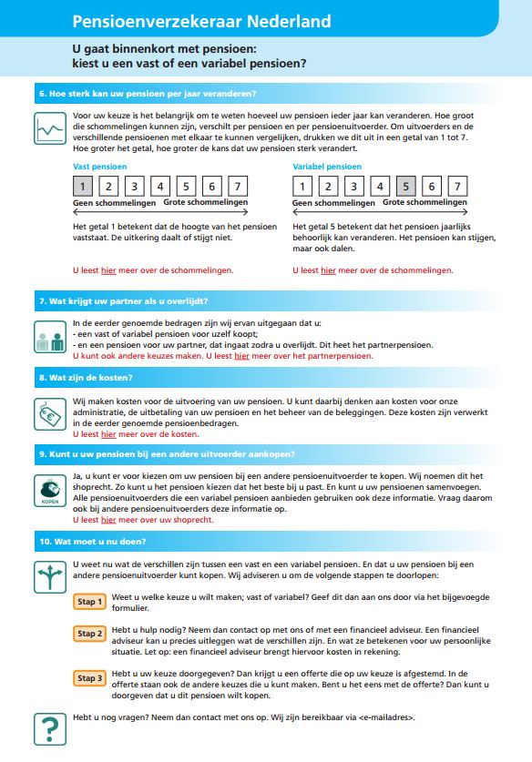 Standaardmodel pensioen 3